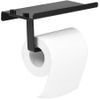 Toilet paper holder with shelf Black 390226