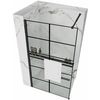 Shower screen Rea Bler-1 90 +shelf and hanger EVO