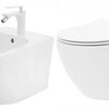 Set Toilet bowl WC CARLO Flat + Bidet CARLO MINI