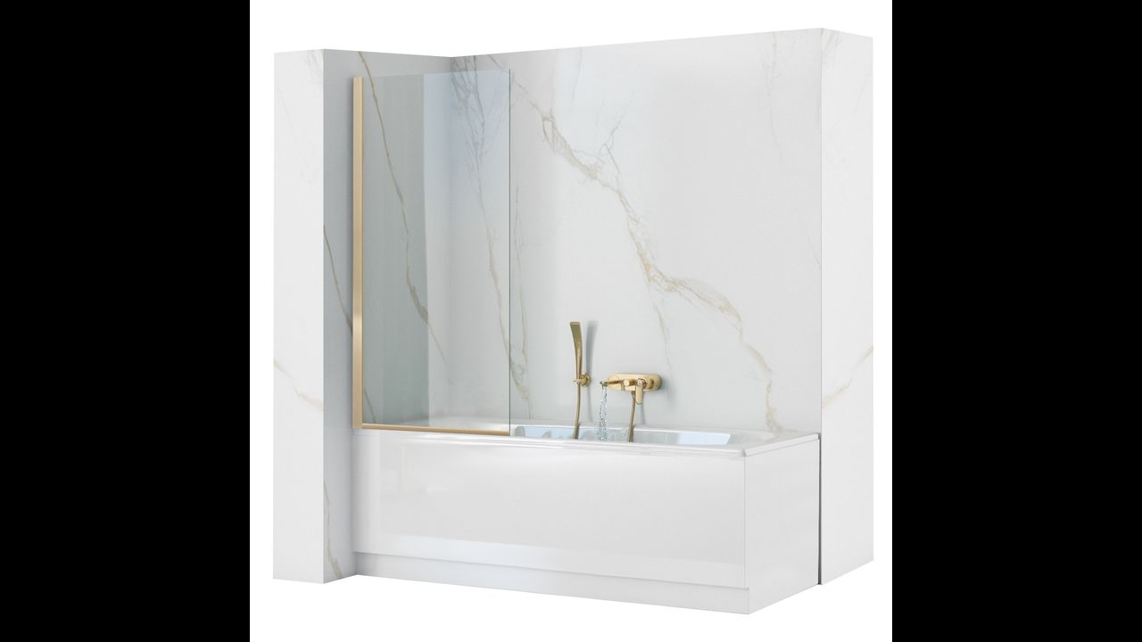 Bath screen Rea Elegant Gold 70